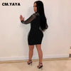 Rhinestone Mesh Bodycon Midi Dress | MzStar Fashion | view 4