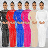 Sheer Rhinestone Evening Gown | MzStar Fashion | view 4