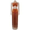 Tassel Knit Two-Piece Maxi Dress Set | MzStar Fashion | view 6