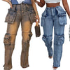 Distressed Ankle Cargo Jeans | MzStar Fashion | view 8