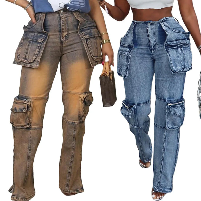 Distressed Ankle Cargo Jeans | MzStar Fashion | view 8