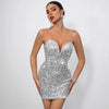 Off-Shoulder Sequin Mini Dress | MzStar Fashion | view 6
