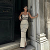 Striped Knit Halter Maxi Dress | MzStar Fashion | view 7