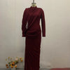 Ribbon Turtleneck Draped Gown | MzStar Fashion | view 5