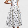 Polka Dot Strapless Maxi Dress | MzStar Fashion | view 8