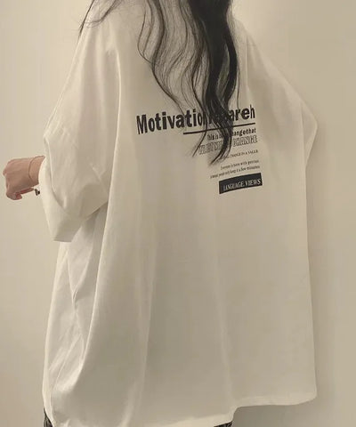 Oversized Half-Sleeve Tee | MzStar Fashion