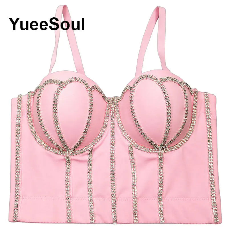 Pink Floral Y2K Corset Top | MzStar Fashion | view 3