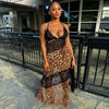 Leopard Lace Fishtail Maxi Dress | MzStar Fashion | view 2