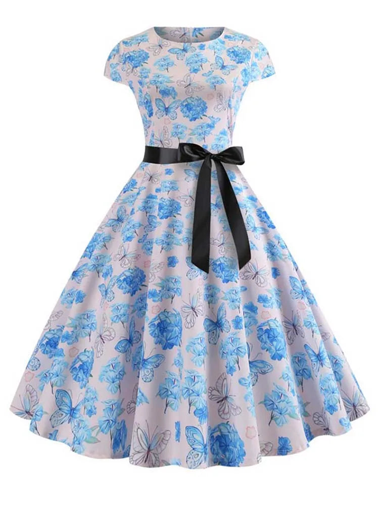 Polka Dot Swing Midi Dress | MzStar Fashion | view 7