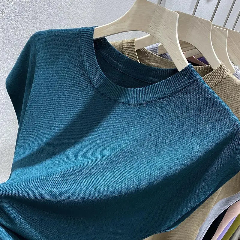 Ice-Silk Knit Tee | MzStar Fashion | view 4