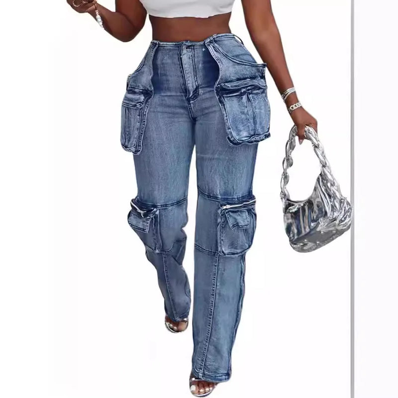 Distressed Ankle Cargo Jeans | MzStar Fashion | view 5