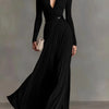 Deep-V Patchwork Maxi Dress | MzStar Fashion | view 5