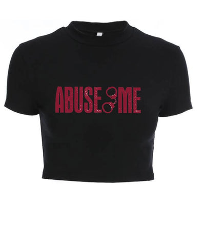 Black Bandage Crop Tee