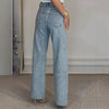 Rhinestone Washed Mom Jeans | MzStar Fashion | view 2