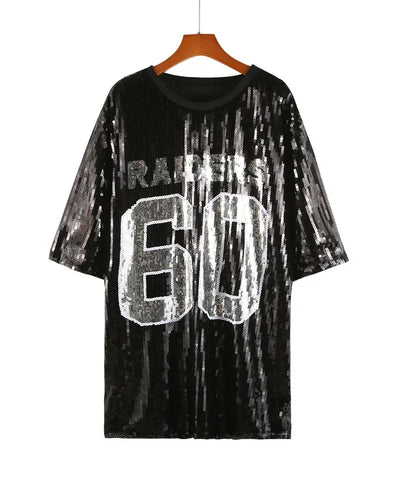 Sequin Letter Club Tee | MzStar Fashion