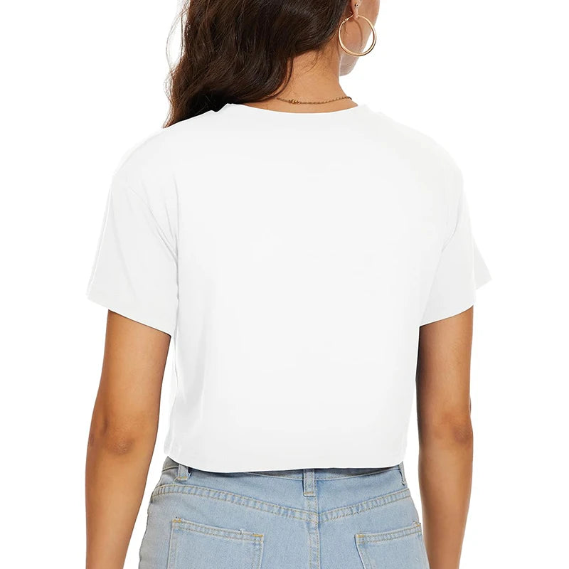 Sporty Cotton Crop Tee | MzStar Fashion | view 2