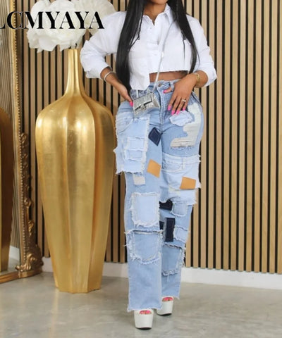 Pocket Patchwork Vintage Pants