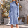 Turtleneck Knit Sweater Dress | MzStar Fashion | view 8