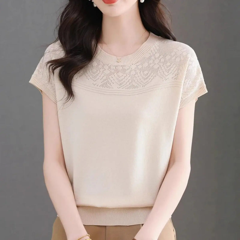 Openwork Knit Tee | MzStar Fashion | view 6