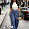 Wrap-Front Straight Jeans | MzStar Fashion | view 2