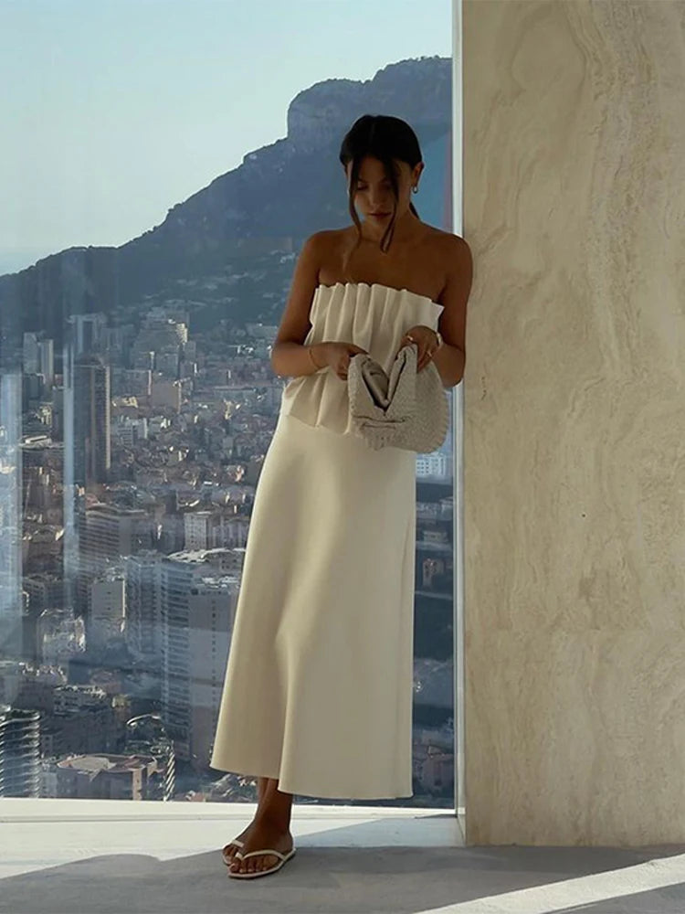Tiered Strapless Maxi Dress | MzStar Fashion | view 6