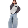 Retro Blue Wide-Leg Jeans | MzStar Fashion | view 2