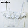 White Flower Bow Corset Top | MzStar Fashion | view 4