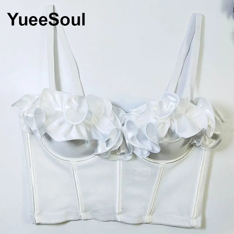 White Flower Bow Corset Top | MzStar Fashion | view 4