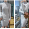 High-Neck Knit Sweater Dress | MzStar Fashion | view 6