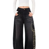Retro Blue Wide-Leg Jeans | MzStar Fashion | view 7