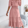 Ruffle Off-Shoulder Midi Dress | MzStar Fashion | view 2