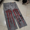 Graphic Gothic Baggy Jeans | MzStar Fashion | view 5
