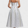 Polka Dot Strapless Maxi Dress | MzStar Fashion | view 3