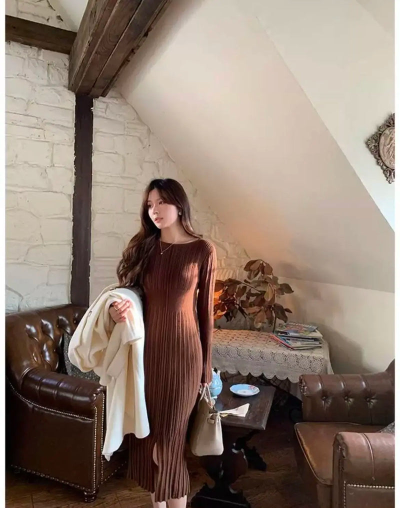 Minimalist Knit Mini Dress | MzStar Fashion | view 8