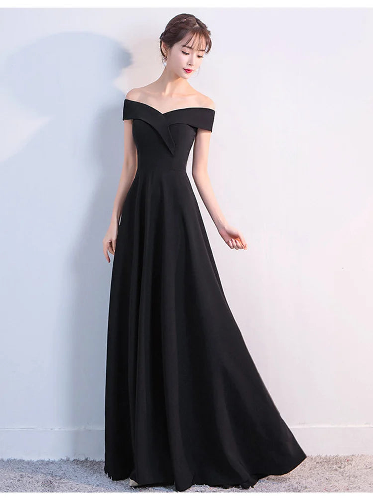 One-Shoulder Cotton Evening Gown | MzStar Fashion | view 4