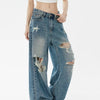Classic Ripped Wide-Leg Jeans | MzStar Fashion | view 3