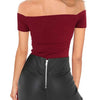Lace-Up Off-Shoulder Top | MzStar Fashion | view 2