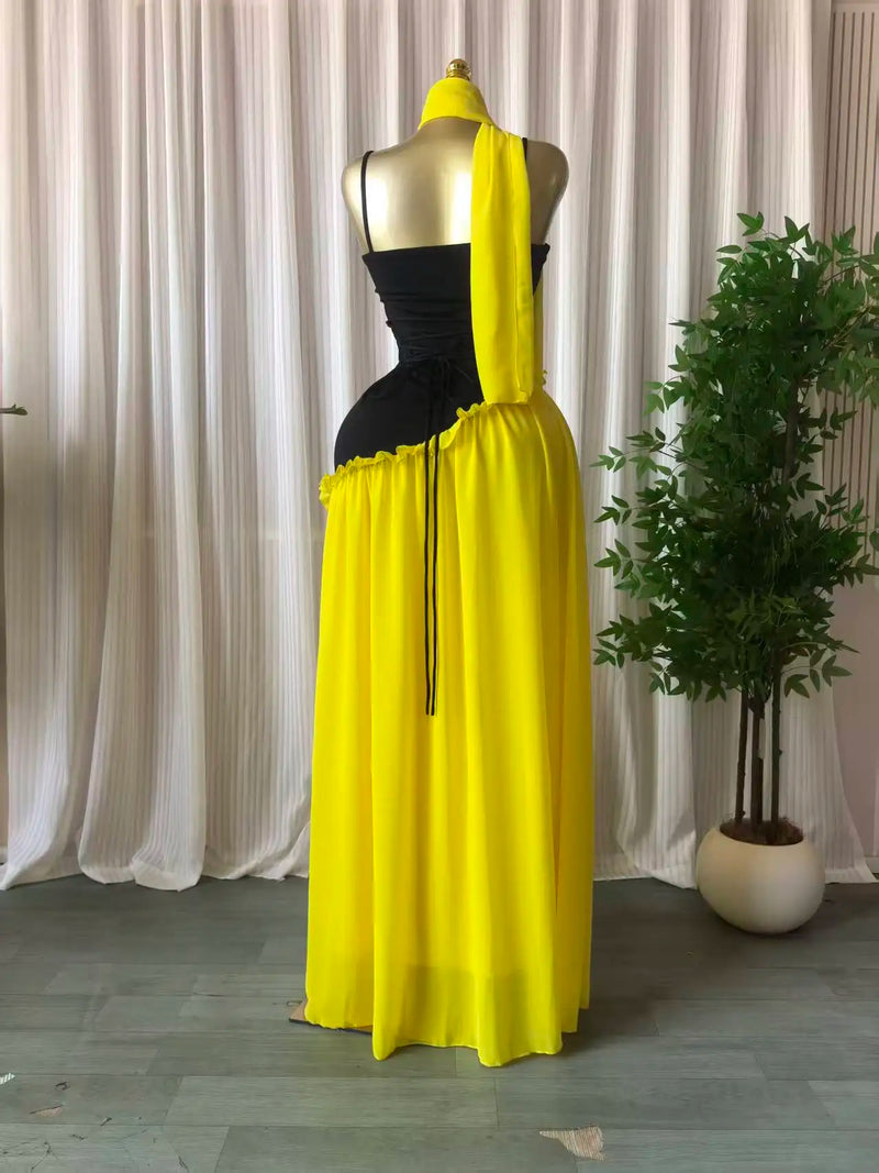 Ruffle Strap A-Line Maxi Dress | MzStar Fashion | view 6