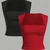 Solid Vest Two-Piece Set | MzStar Fashion