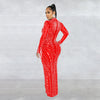 Sheer Rhinestone Evening Gown | MzStar Fashion | view 7
