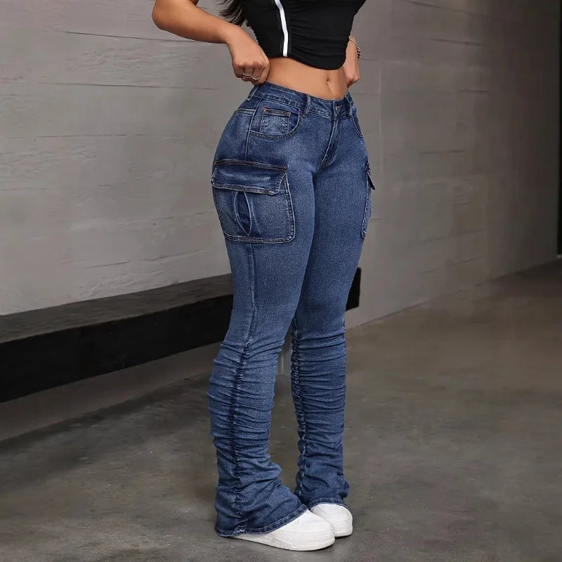 Hip-Lift Stretch Jeans | MzStar Fashion | view 3