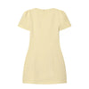 Yellow Pleated Party Mini Dress | MzStar Fashion | view 3