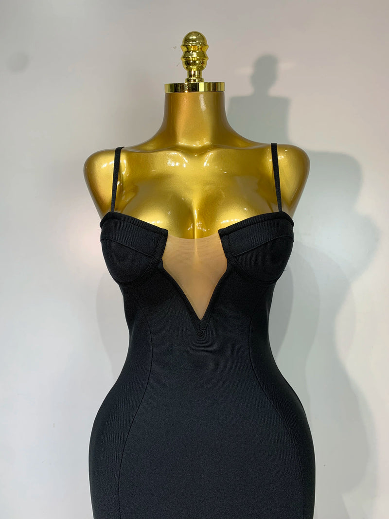 Black Bandage Evening Gown | MzStar Fashion | view 5