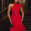 Plus-Size Lace One-Shoulder Dress | MzStar Fashion | view 8