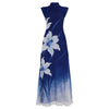 Navy Floral Mock-Neck Maxi Dress | MzStar Fashion