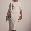 Beaded Half-Sleeve Midi Dress | MzStar Fashion | view 2
