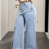 Vintage Splice Wide-Leg Jeans | MzStar Fashion | view 5