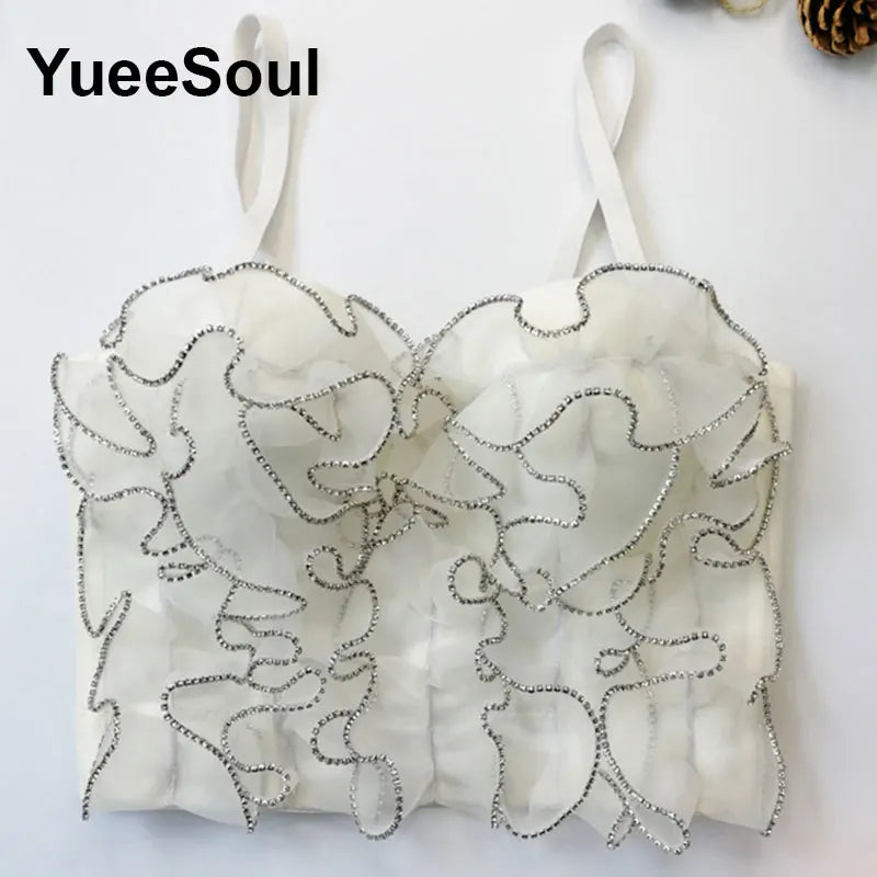 White Flower Bow Corset Top | MzStar Fashion | view 5