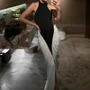 Contrast Patchwork Halter Maxi Dress | MzStar Fashion | view 3
