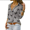 Butterfly V-Neck Button Blouse | MzStar Fashion | view 6